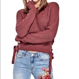 KALENE LACE-UP SWEATER